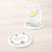 Personalisiert gesegnete, gemütliche Hütte Hygge Getränkeuntersetzer (Seite)