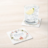 Personalisiert gesegnete, gemütliche Hütte Hygge Rechteckiger Pappuntersetzer (Vor Ort)