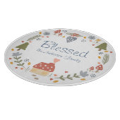 Personalisiert gesegnete, gemütliche Hütte Hygge Schneidebrett (Ecke)