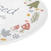 Personalisiert gesegnete, gemütliche Hütte Hygge Schneidebrett (Ecke)