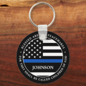 Personalisiert gesegnete Polizei sind Friedensstif Schlüsselanhänger (Vorderseite)