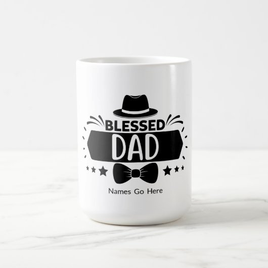 Personalisiert gesegneter Vater 15 Oz Tasse (Mittel)