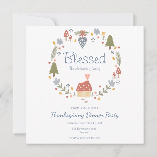 Personalisiert gesegnetes, dankbares Party (Vorderseite)