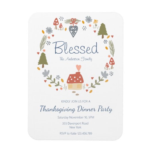 Personalisiert gesegnetes, dankbares Party Magnet (Vertikal)