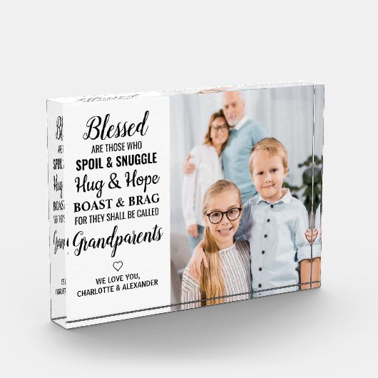 Personalisiert gesegnetes Großeltern-Gedicht moder Fotoblock (Links)