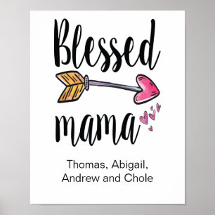 Personalisiert gesegnetes Mama-Geschenk für Mama K Poster