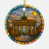 Personalisiert gestanztes Glas Berlin Ornament, De Keramik Ornament (Vorne)