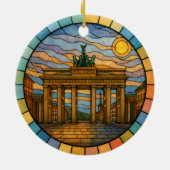 Personalisiert gestanztes Glas Berlin Ornament, De Keramik Ornament (Hinten)