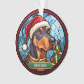 Personalisiert gestanztes Glas Doberman Ornament (Vorderseite)