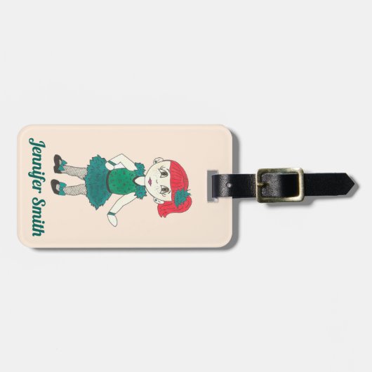 Personalisiert Gestochen Tanzlehrer Erwägung Tänze Gepäckanhänger (Vorderseite horizontal)