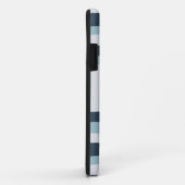 Personalisiert gestreiftes Nautikblau Case-Mate iPhone Hülle (Hinten/Rechts)