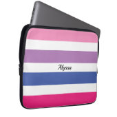 Personalisiert gestrichen Rosa Lila Blau Laptopschutzhülle (Vorne Rechts)
