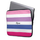 Personalisiert gestrichen Rosa Lila Blau Laptopschutzhülle (Vorderseite Links)