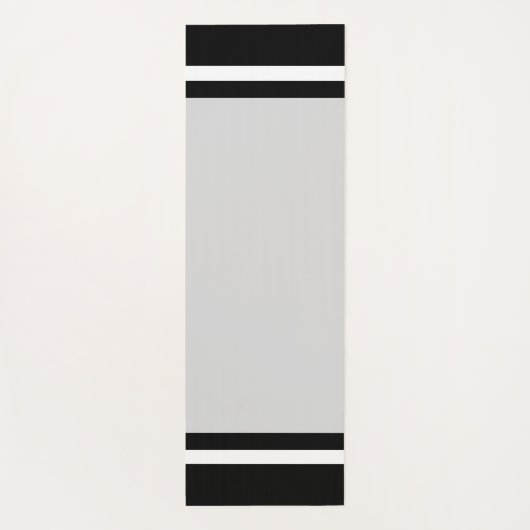 Personalisiert gestrichen Schwarz/Weiß auf Grau Yogamatte (Rückseite)