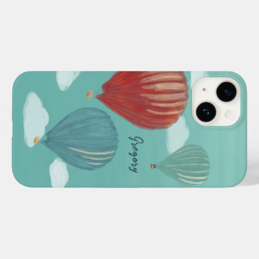 Personalisiert gestrichene Heißluftballons Case-Mate iPhone Hülle (Rückseite (Horizontal))