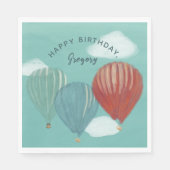 Personalisiert gestrichene Heißluftballons Serviette (Vorderseite)