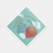 Personalisiert gestrichene Heißluftballons Serviette (Ecke)