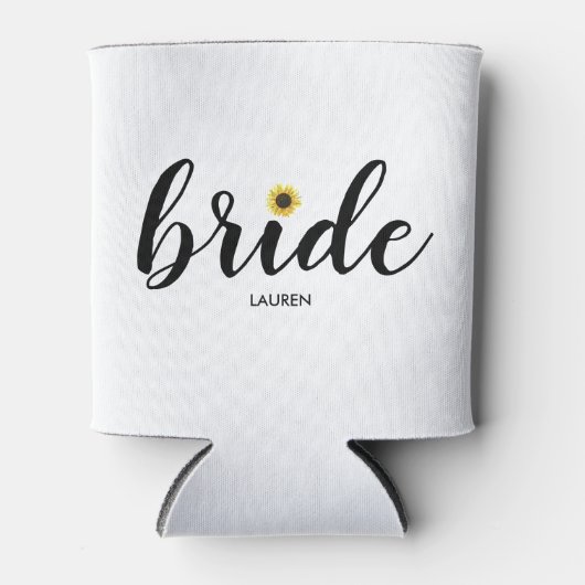 Personalisiert gestrichene Sonnenblumenbraue kann Dosenkühler (Vorderseite)