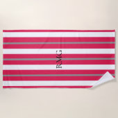 Personalisiert gestrichenes Red Beach Handtuch (Vorderseite)
