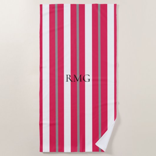 Personalisiert gestrichenes Red Beach Handtuch (Vorderseite)