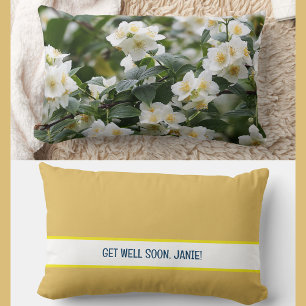 Personalisiert Get Well bald Coworker Jasmine Blum Lendenkissen