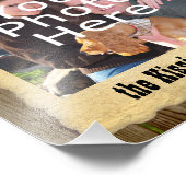 Personalisiert Gewollt Poster, großes Foto mit Tex (Ecke)