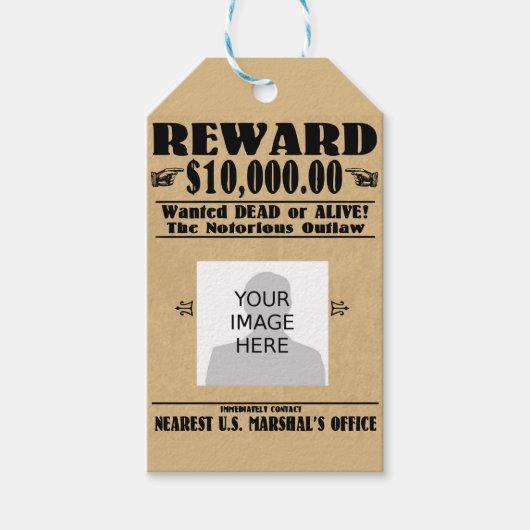 Personalisiert Gewollt Tote oder Lebende Geschenkanhänger (Vorderseite)