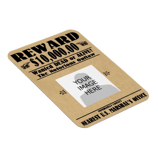 Personalisiert Gewollt Tote oder Lebende Magnet (Rechte Seite)