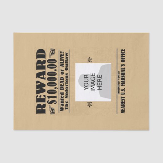 Personalisiert Gewollt Tote oder Lebende Seidenpapier (Vorderseite)