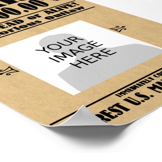 Personalisiert Gewollt Tote oder lebendes Poster (Ecke)