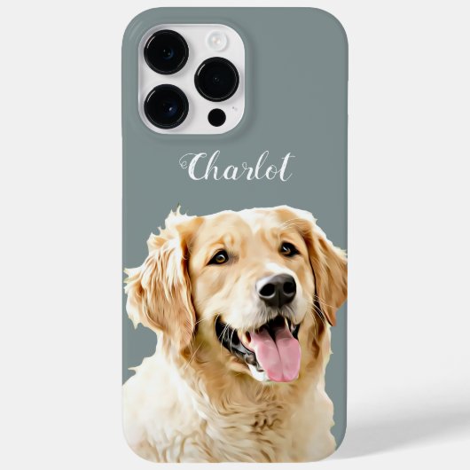 Personalisiert Gezeichnet Golden Retriever Hund Case-Mate iPhone Hülle (Rückseite)