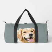 Personalisiert Gezeichnet Golden Retriever Hund Duffle Bag (Vorderseite)