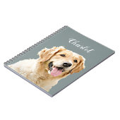 Personalisiert Gezeichnet Golden Retriever Hund Notizblock (Linke Seite)