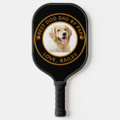 Personalisiert Gezeichnet Golden Retriever Hund Pickleball Schläger (Vorderseite)