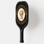 Personalisiert Gezeichnet Golden Retriever Hund Pickleball Schläger (Links)