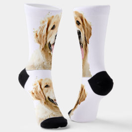 Personalisiert Gezeichnet Golden Retriever Hund Socken