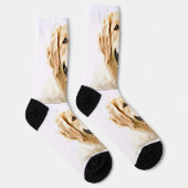 Personalisiert Gezeichnet Golden Retriever Hund Socken (Rechts)