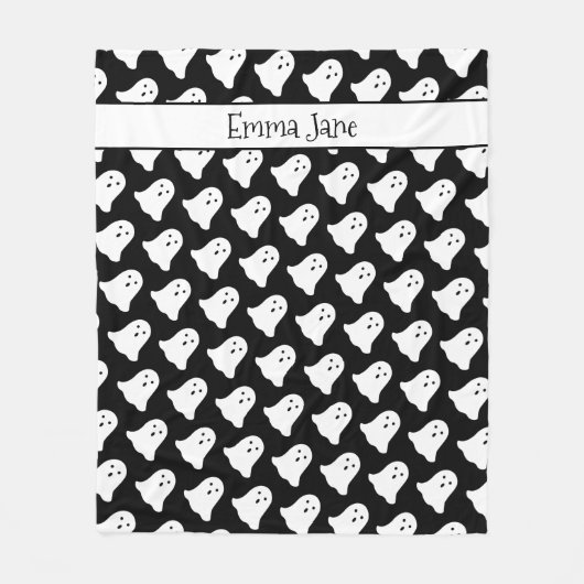Personalisiert Ghost Halloween Fleece Blanket (Vorderseite)
