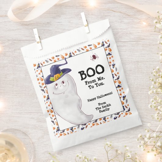 Personalisiert Ghost Happy Halloween Geschenktütchen (Ausgeschnitten)