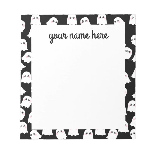 Personalisiert Ghosts Notepad Notizblock (Vorderseite)