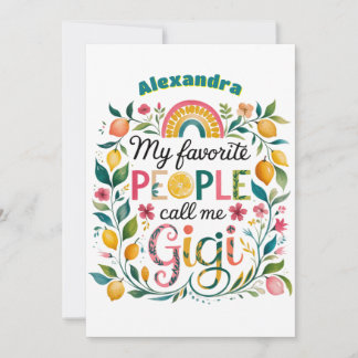 ❤️ Personalisiert GIGI gibt Müttern Geburtstag Einladung