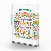 ❤️ Personalisiert GIGI gibt Müttern Geburtstag Fotoblock (Rechts)