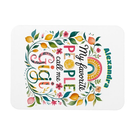 ❤️ Personalisiert GIGI gibt Müttern Geburtstag Magnet (Horizontal)