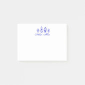 Personalisiert Ginger Jar Blue White Sticknotes Post-it Klebezettel (Vorderseite)