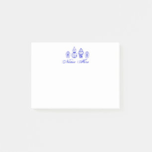 Personalisiert Ginger Jar Blue White Sticknotes Post-it Klebezettel