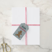 Personalisiert Gingerbread Man Gift Tag Geschenkanhänger (Mit Garn)
