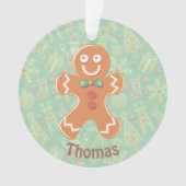 Personalisiert Gingerbread Man Ornament (Vorderseite)