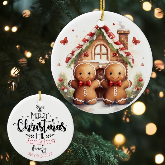 Personalisiert Gingerbrei Erste Weihnachten Verhei Keramik Ornament