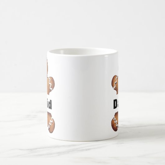 Personalisiert Gingerbrot Mann Individuelle Name W Kaffeetasse (Mittel)
