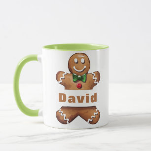 Personalisiert Gingerbrot Mann Individuelle Name W Tasse